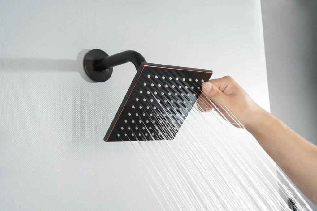 Oil Rubbed Bronze Flush Mount 20-Inch 64 LED Bluetooth Music Rainfall Waterfall Shower Head with 4-Way Thermostatic System and High Water Pressure Wall Mount Shower Head - Image 11