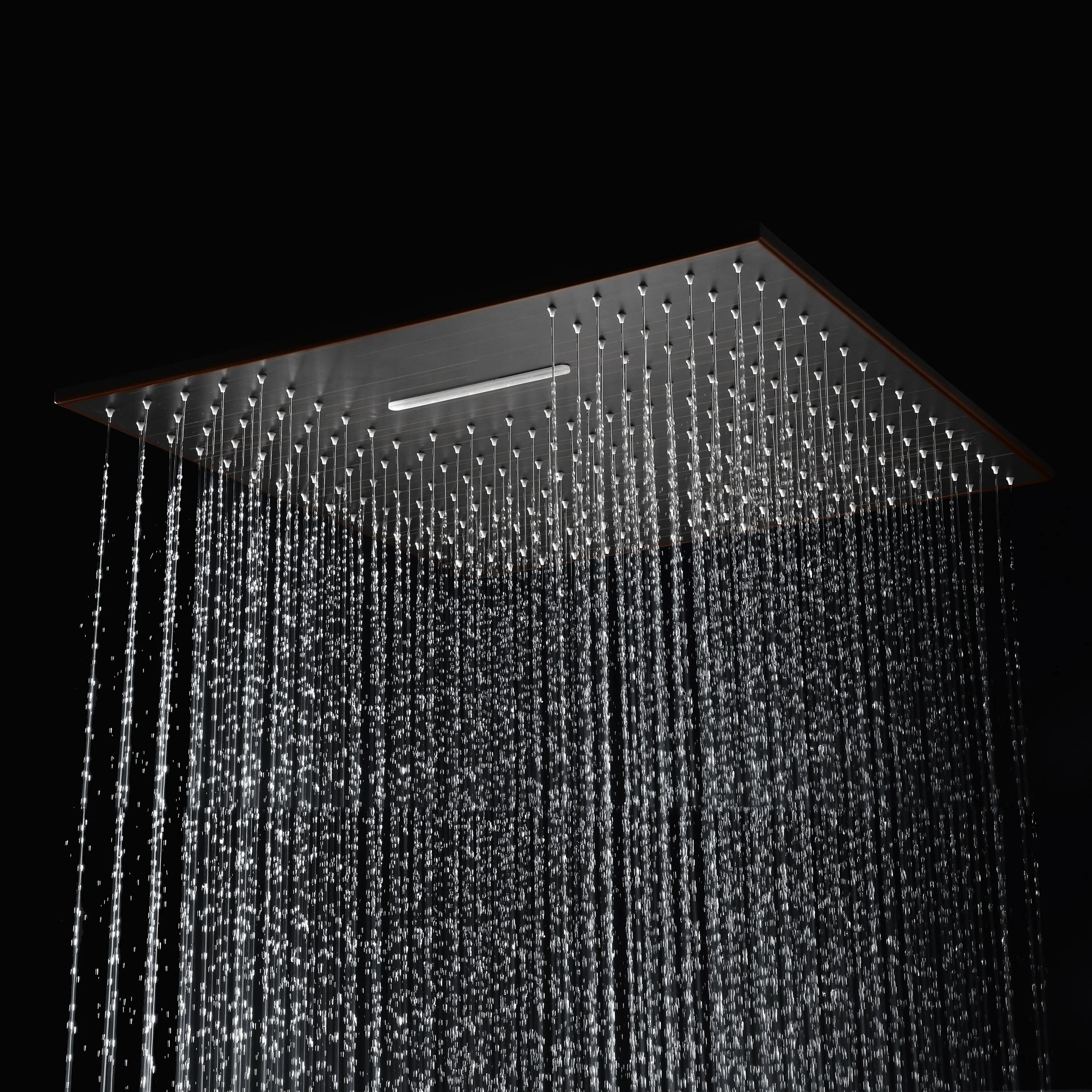 Oil Rubbed Bronze Ceiling Mount 20-Inch Rainfall Waterfall Shower Head with 4-Way Thermostatic System, Body Jets - Image 3