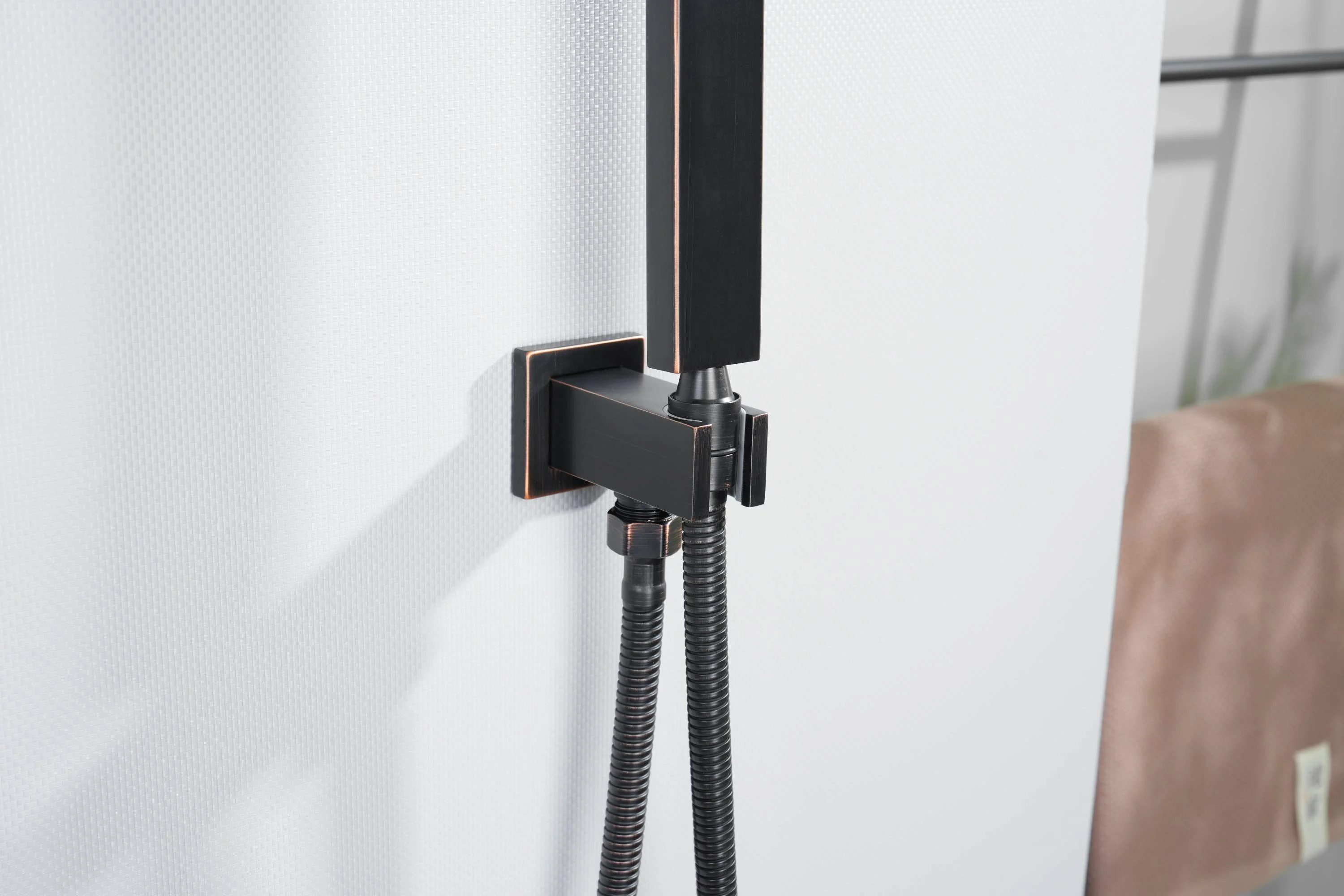 Oil Rubbed Bronze Ceiling Mount 20-Inch Rainfall Waterfall Shower Head with 4-Way Thermostatic System, Body Jets - Image 8