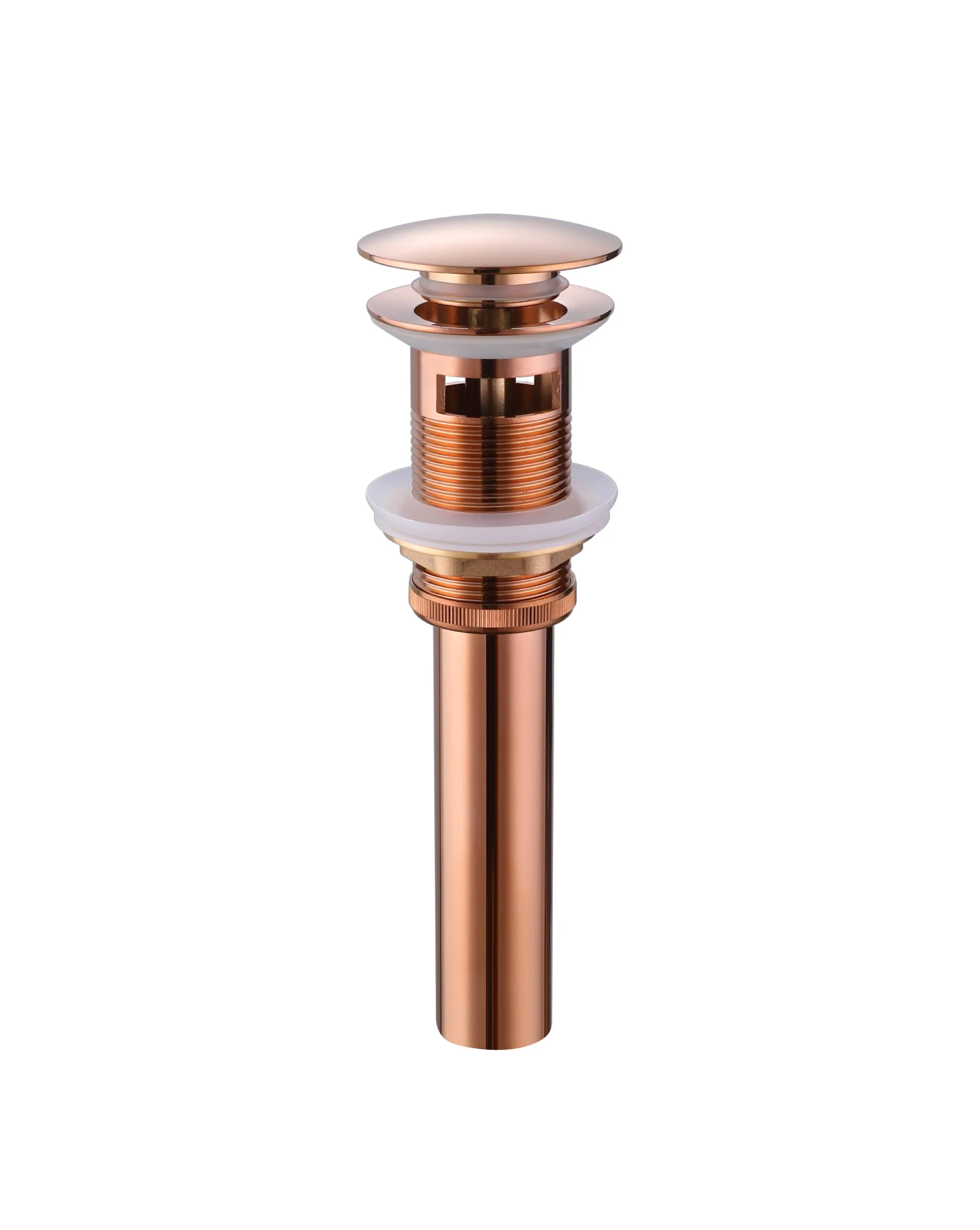 Widespread Rose Gold Waterfall 3 Holes 2 Handles Deck Mount Bathroom Sink Faucet with Overflow Brass Pop-Up Drain - Image 5