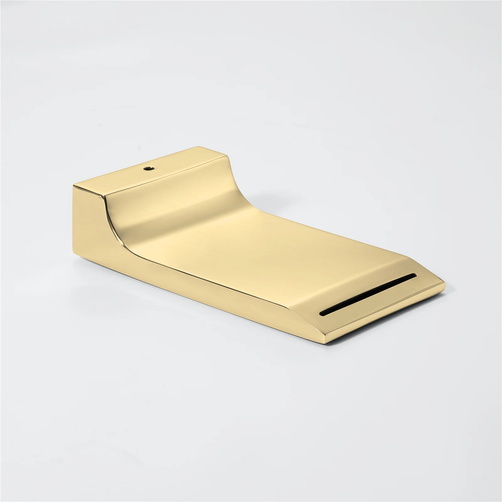 Waterfall Wall-mount pressure balance Bath Tub Filler Faucet Brushed Gold - Image 6