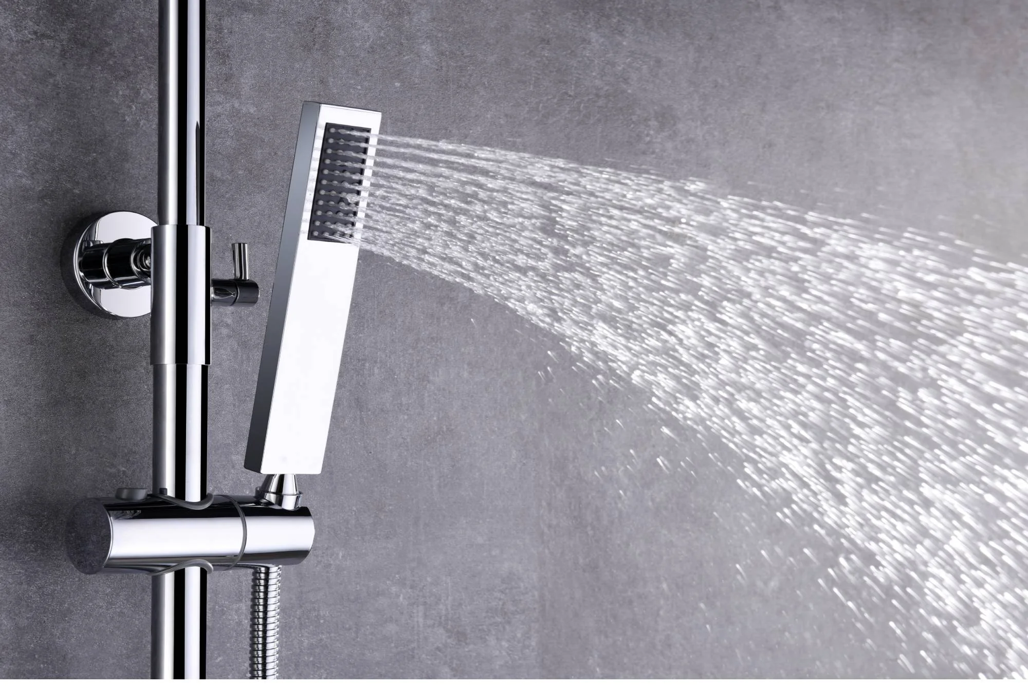 Digital Chrome Rain Shower Faucet Wall Mounted Bathtub Shower Hand Shower Mixer - Image 6