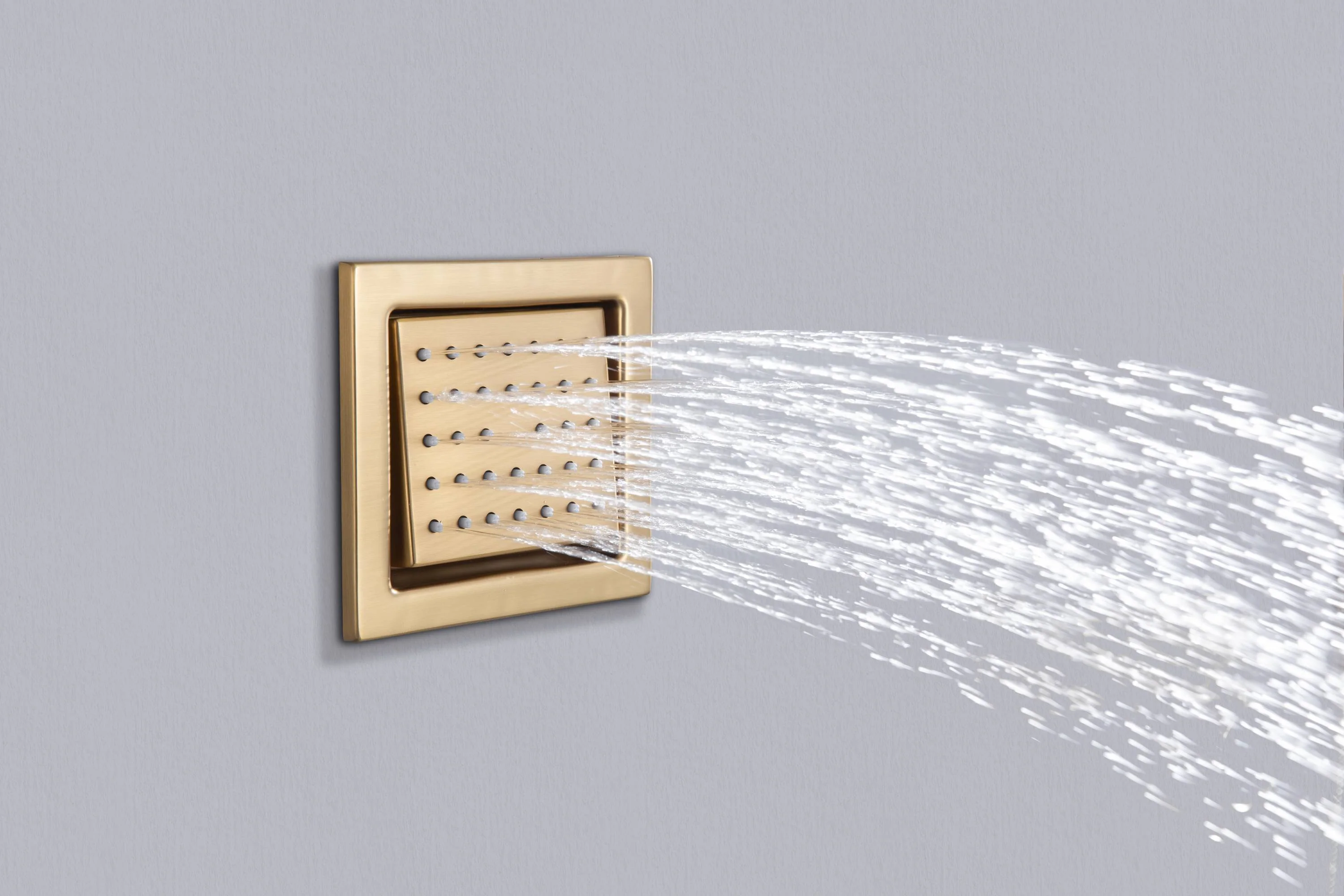 Flush mount 20 inch Rainfall Waterfall shower head 6 way Digital display thermostatic Shower Faucet with Dual Regular Heads and Body Jets - Image 12