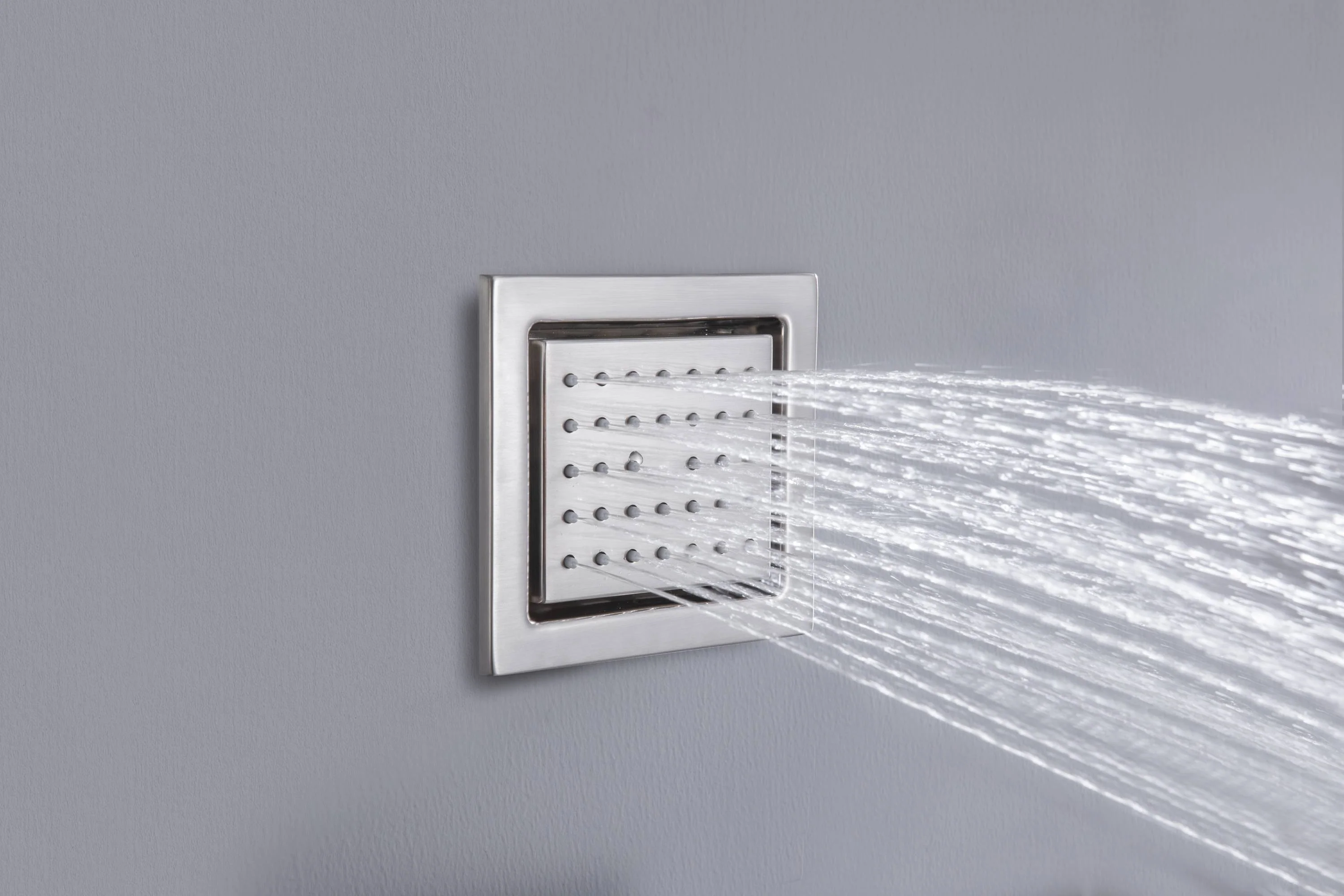 Flush mount 20 inch Rainfall Waterfall shower head 6 way Digital display thermostatic Shower Faucet with Dual Regular Heads and Body Jets - Image 47