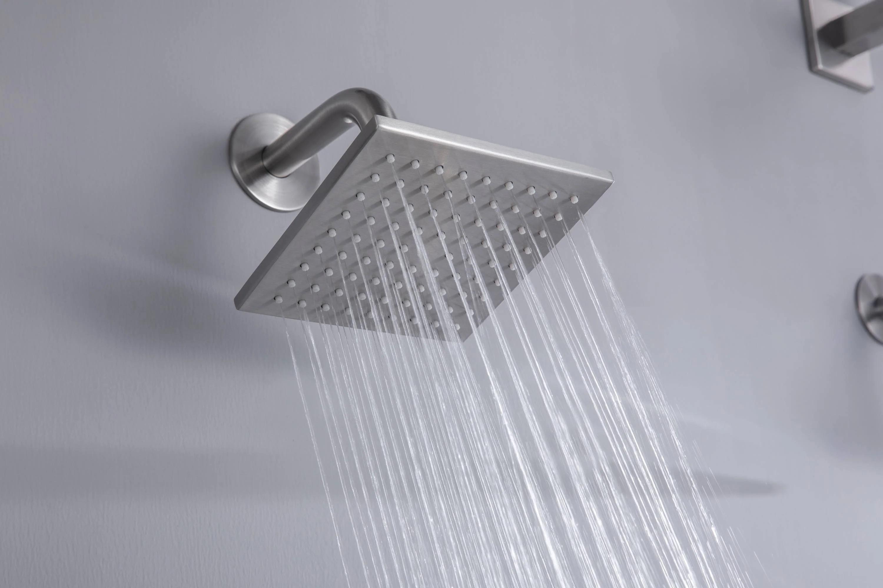 Flush mount 20 inch Rainfall Waterfall shower head 6 way Digital display thermostatic Shower Faucet with Dual Regular Heads and body jets - Image 28