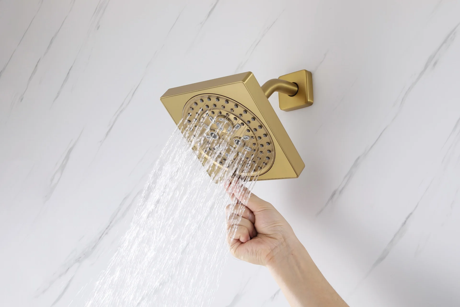 Flush Mount 32 x 8 inch Rainfall 64 LED Light Shower Head with 6-Way Digital display touch panel Thermostatic Faucet and High-Pressure Regular Heads - Image 12
