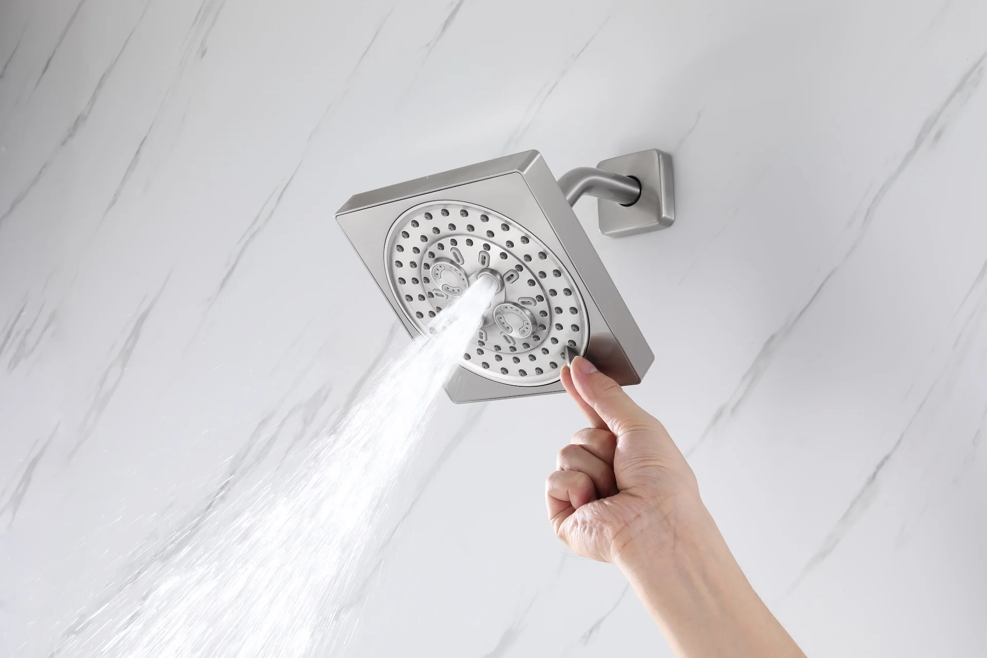 Flush Mount 32 x 8 inch Rainfall 64 LED Light Shower Head with 6-Way Digital display touch panel Thermostatic Faucet and High-Pressure Regular Heads - Image 21