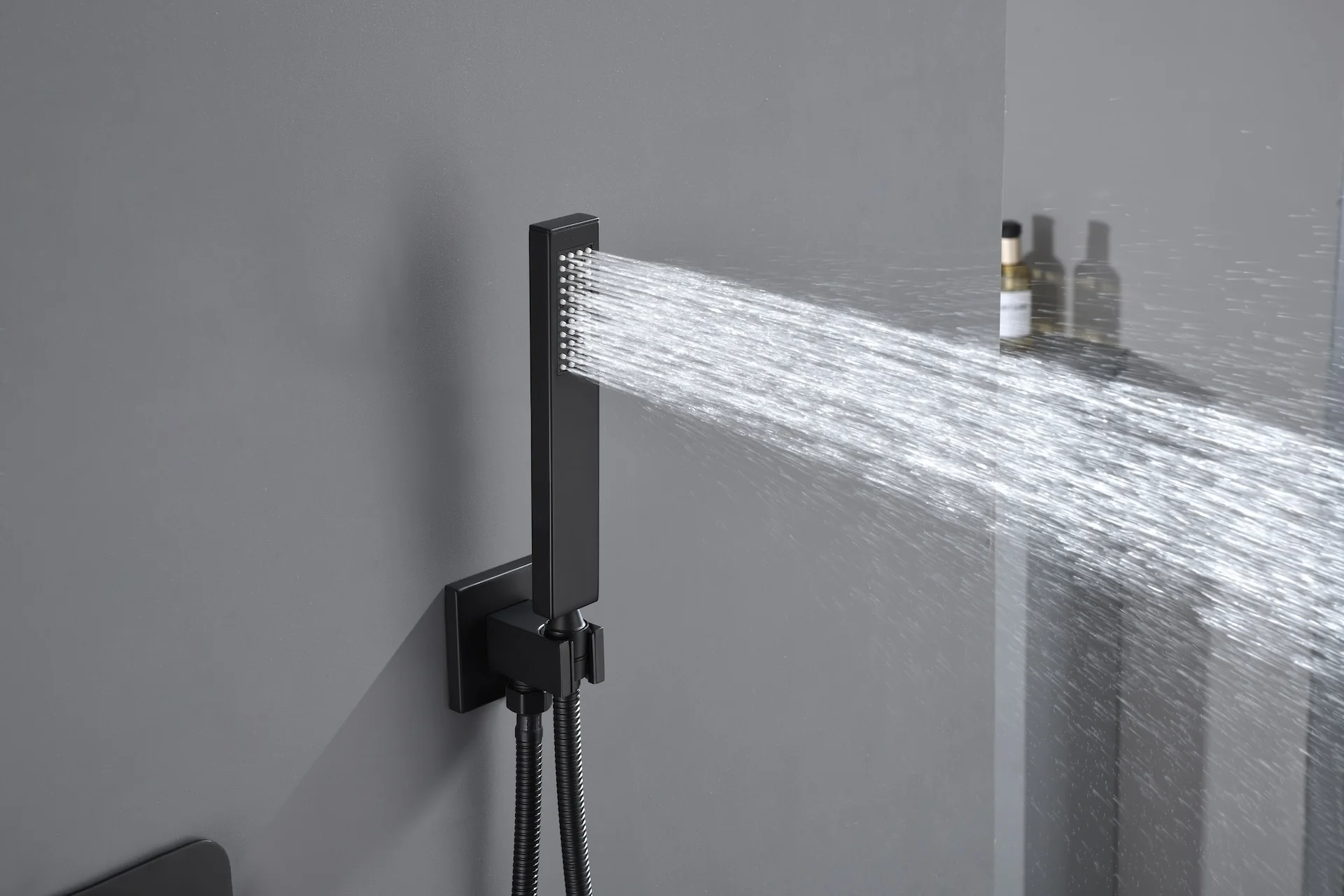 Flush Mount 32 x 8 inch Rainfall 64 LED Light Shower Head with 6-Way Digital display touch panel Thermostatic Faucet and High-Pressure Regular Heads - Image 42