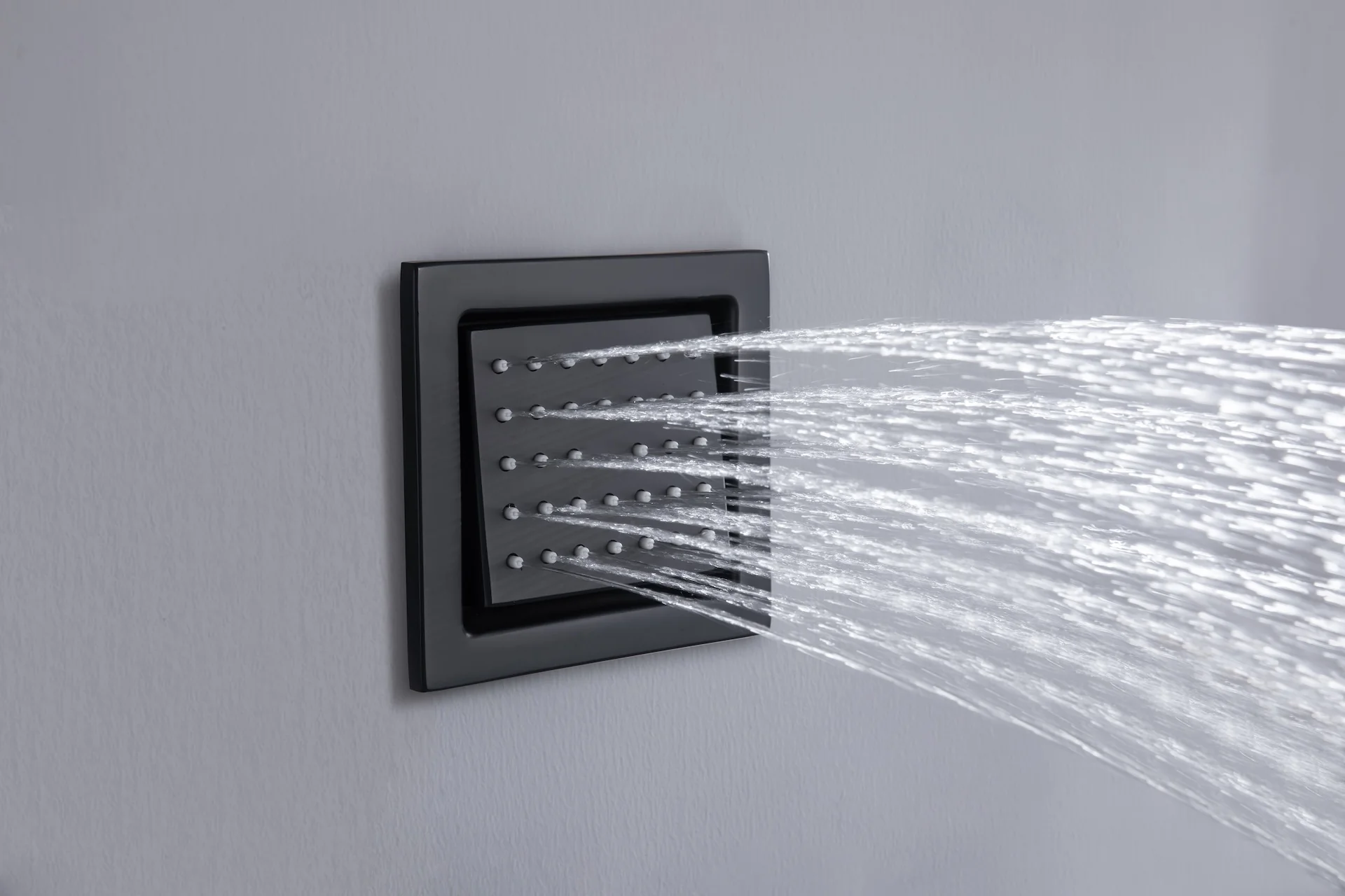 Flush Mount 48 x 8 inch Rainfall Waterfall 64 LED Light Shower Head with 9-Way Thermostatic Faucet and High-Pressure Wall Mount Regular Shower Head and 6 Body Jets - Image 62