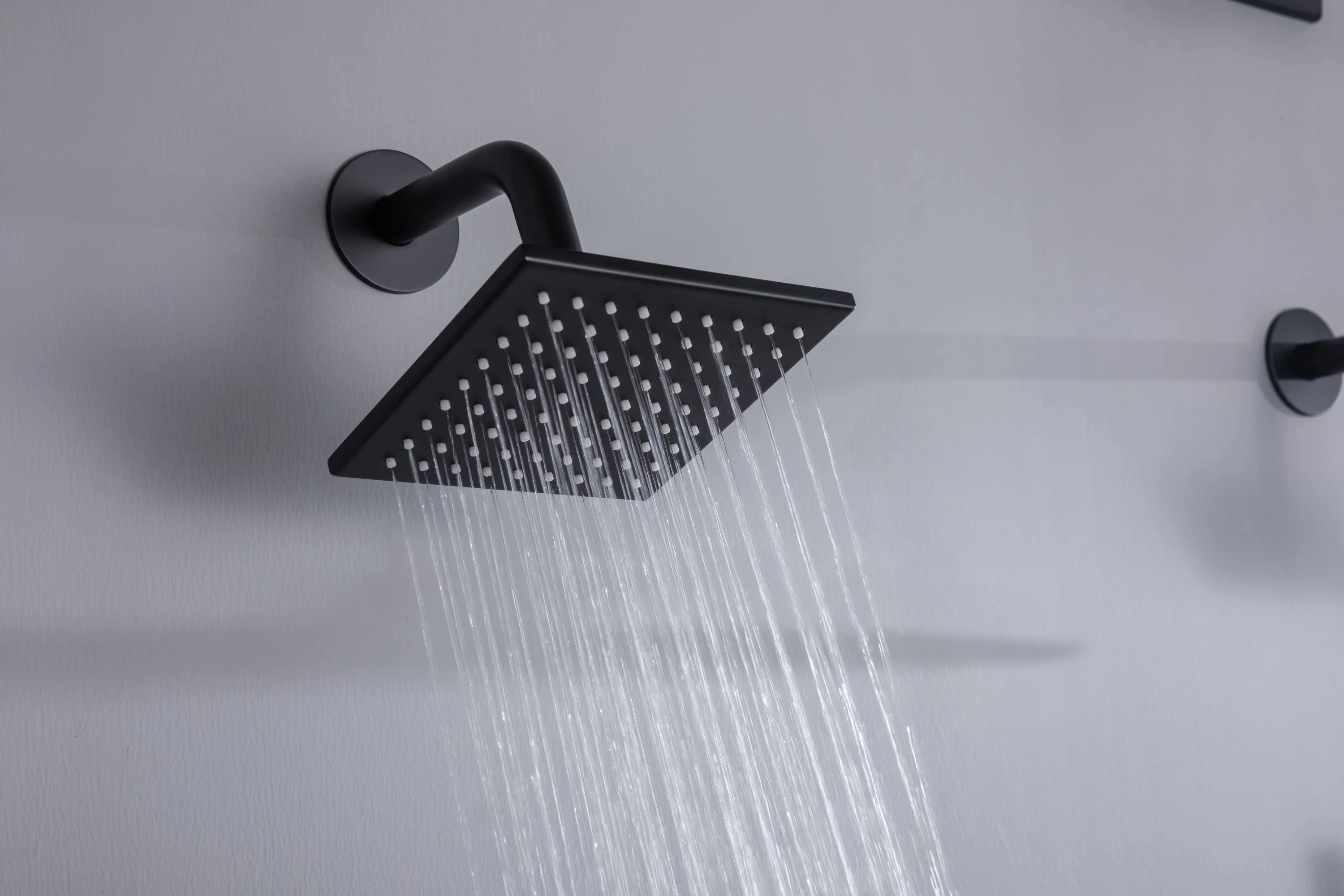 Flush Mount 24 X 16 inch or 48 x 8 inch Rainfall Waterfall 64 LED Light Shower Head with 6-Way Thermostatic Faucet, Body Jets, and High-Pressure Wall Mount Head - Image 56