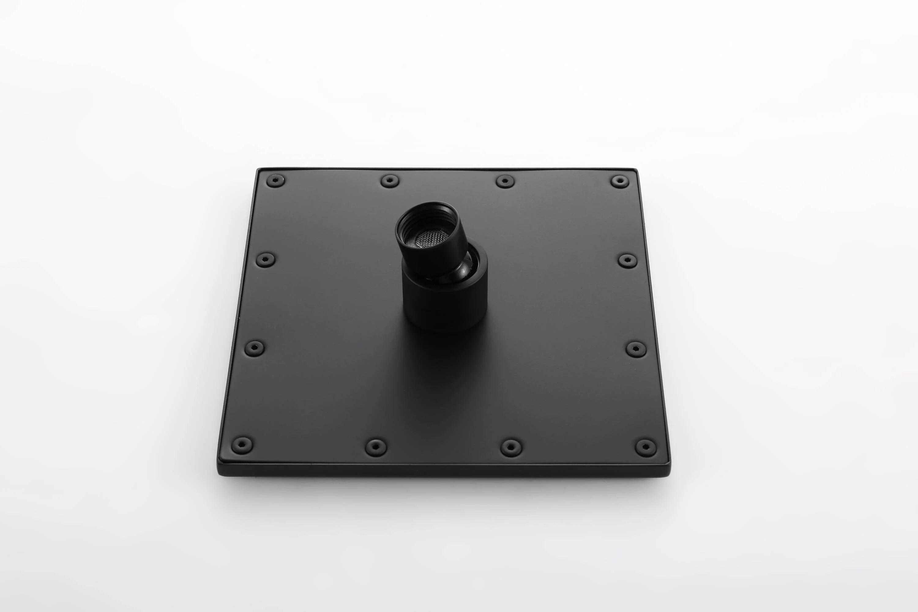 Matte Black 12" Flush-Mount Shower Faucet Set with LED Lights, Bluetooth Music, Regular Head - Image 12