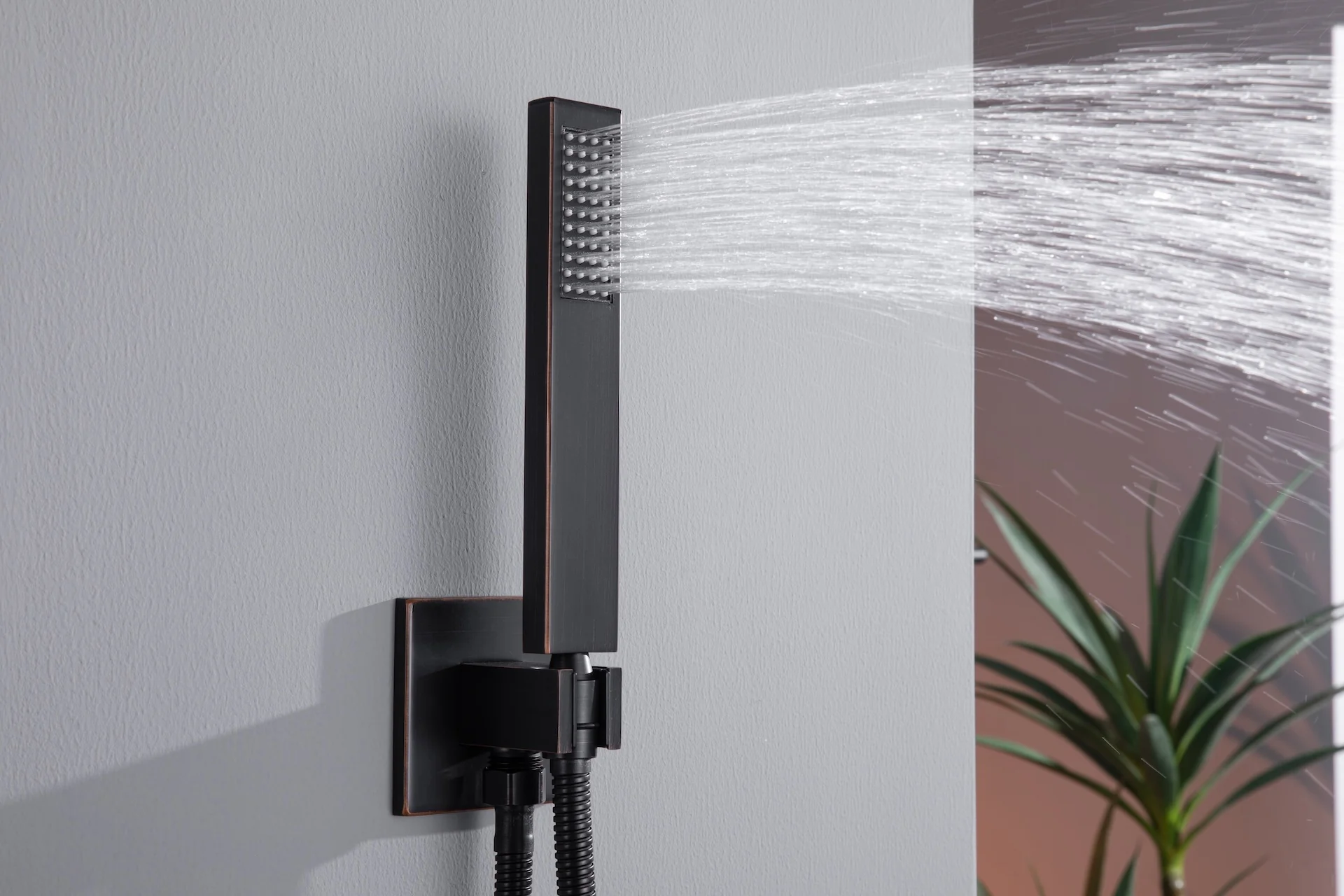 Oil Rubber Bronze Flush Mount 20 inch Rainfall Waterfall Shower head 4 Way digital display shower faucet with regular head - Image 10