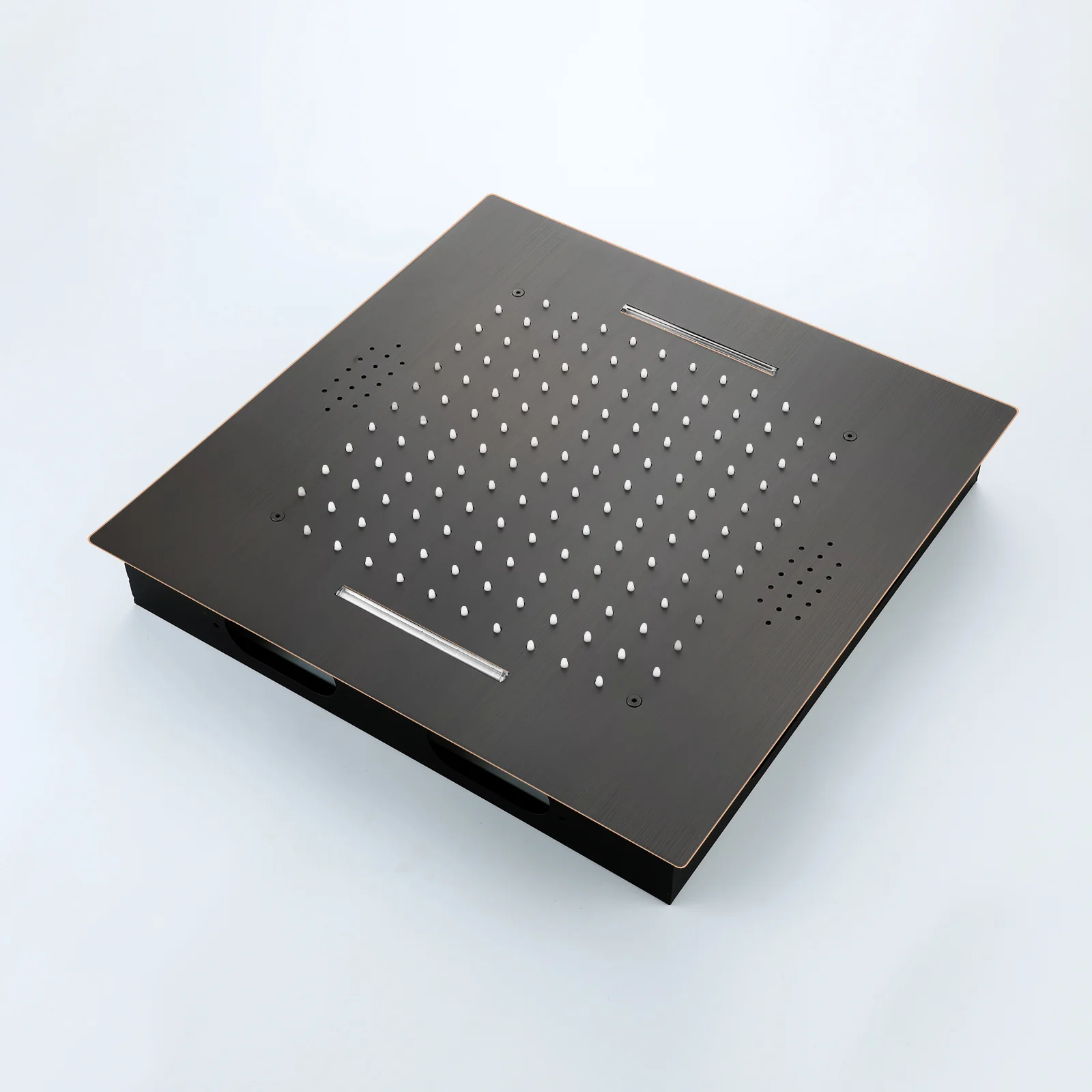 Oil Rubber Bronze Flush Mount 20 inch Rainfall Waterfall Shower head 4 Way digital display shower faucet with regular head - Image 5