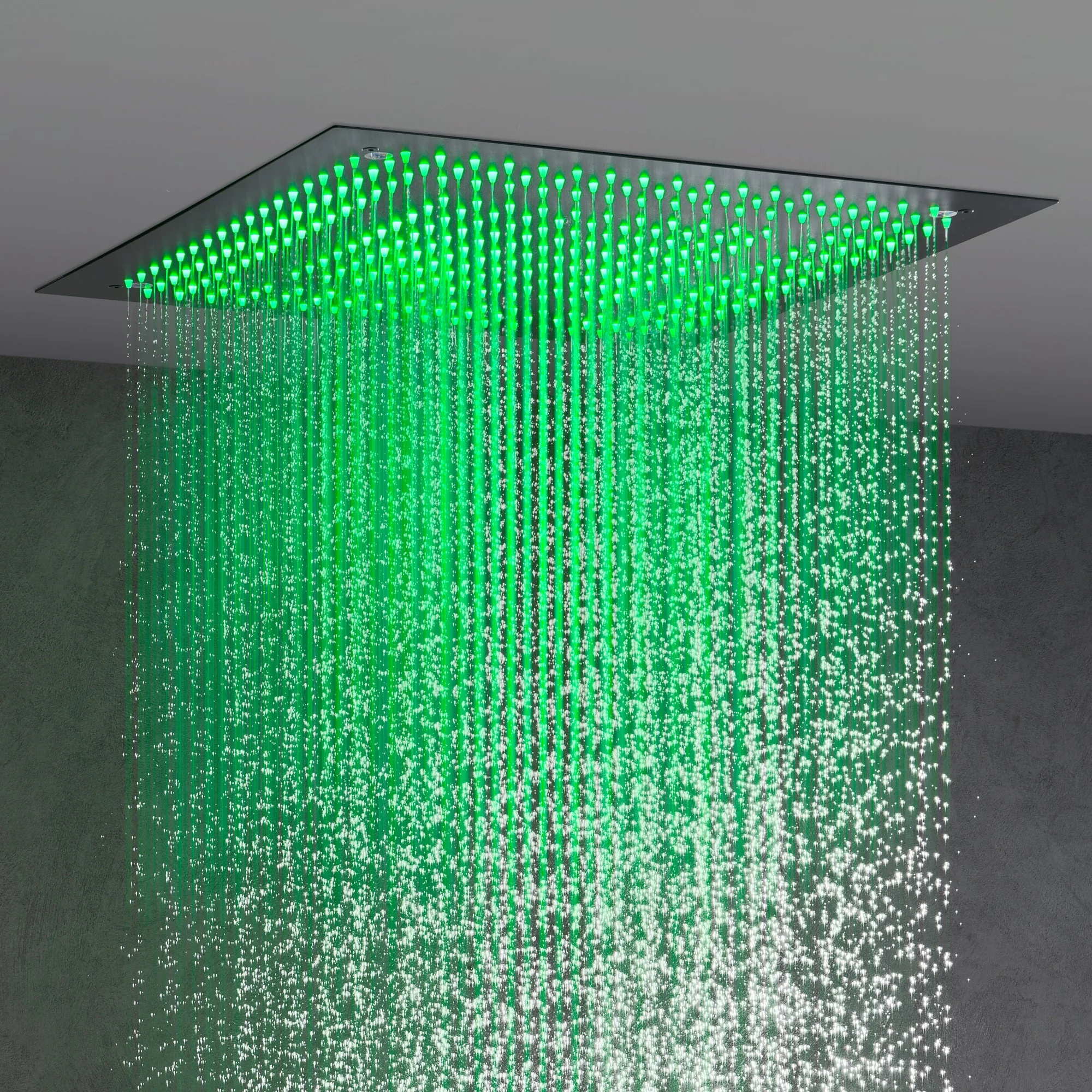 Matte Black 20" Rainfall Shower System with LED, 5-Way Thermostatic Valve, Dual Heads, 6 Jets - Image 5