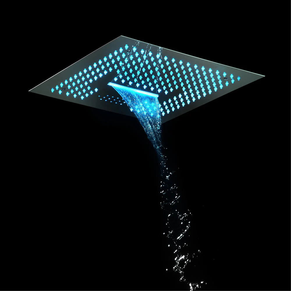Matte Black LED Music Shower System: 16" with 6-Way Digital Thermostatic Control, Body Jets - Image 6