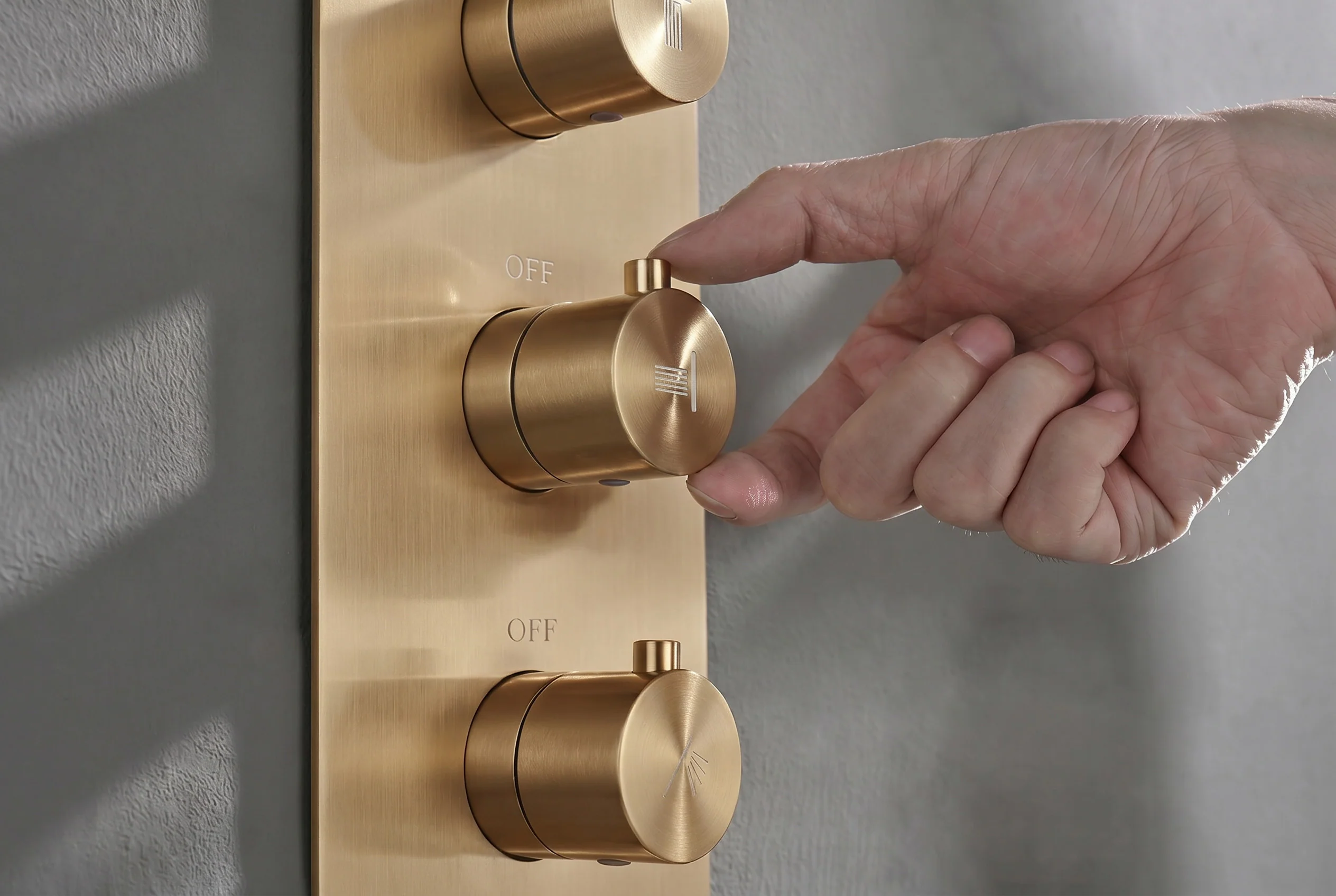 4-Way Thermostatic Shower System with 12" Rainfall Head, 6 Body Jets, Hand Shower & Slide Bar, Available in Champagne Bronze / Brushed Gold / Brushed Nickel - Image 18