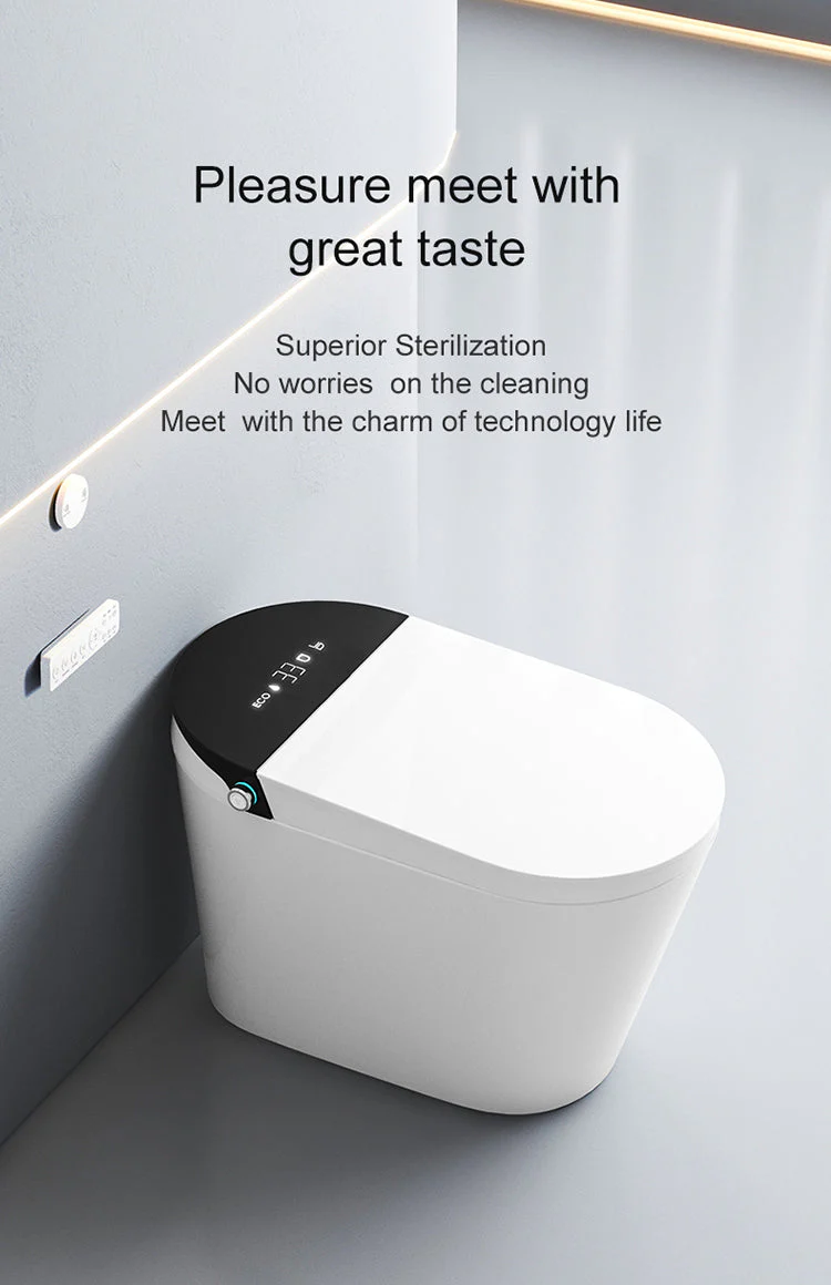 Experience Luxury and Convenience with our Smart Toilet Bidet Elongated Seat - Unlimited Warm Water, Wand Cleaning, Remote Control, and Night Ligh - Image 12
