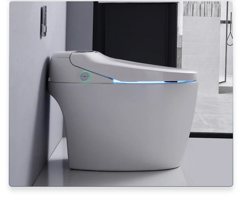 Experience Luxury and Convenience with our Smart Toilet Bidet Elongated Seat - Unlimited Warm Water, Wand Cleaning, Remote Control, and Night Ligh - Image 2