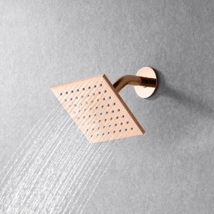 The durable brass and stainless steel regular shower head 8 inch high water pressure 9 inch wall mount arm and flange - Image 10