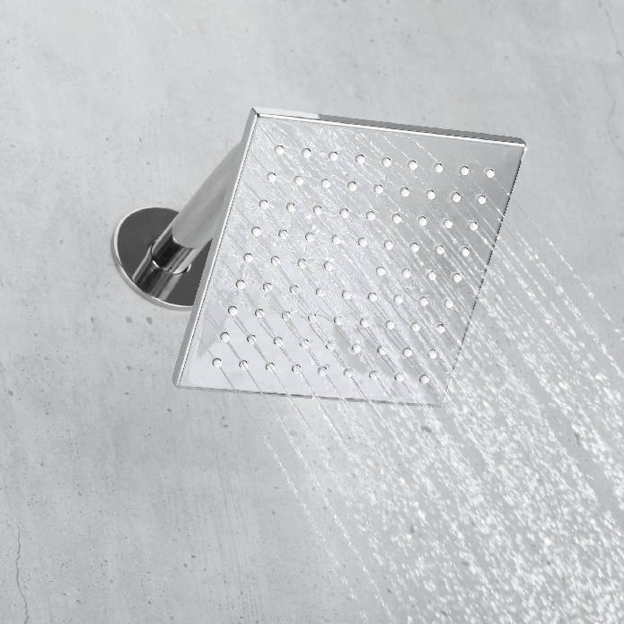 The durable brass and stainless steel regular shower head 8 inch high water pressure 9 inch wall mount arm and flange - Image 3