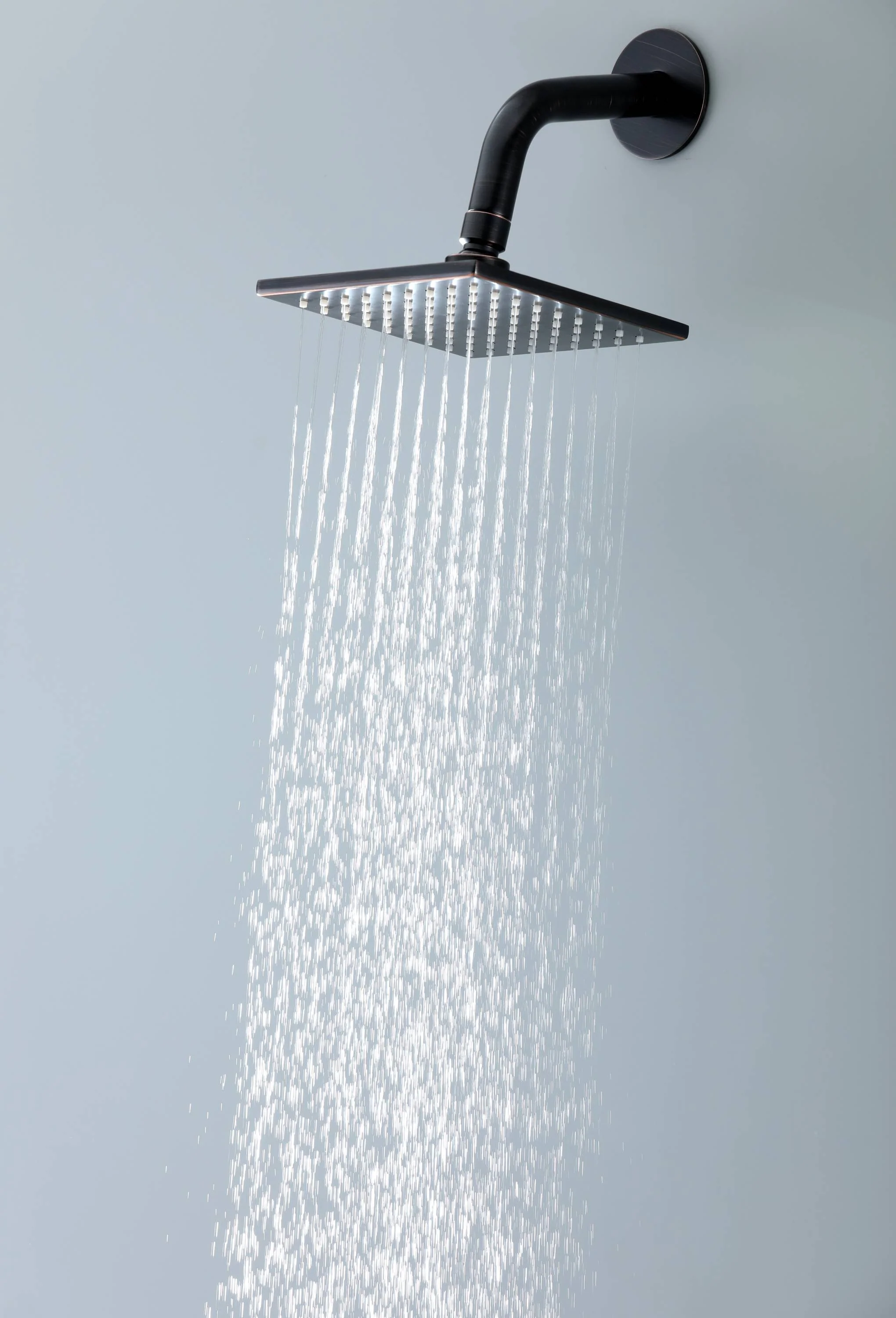 The durable brass and stainless steel regular shower head 8 inch high water pressure 9 inch wall mount arm and flange - Image 5