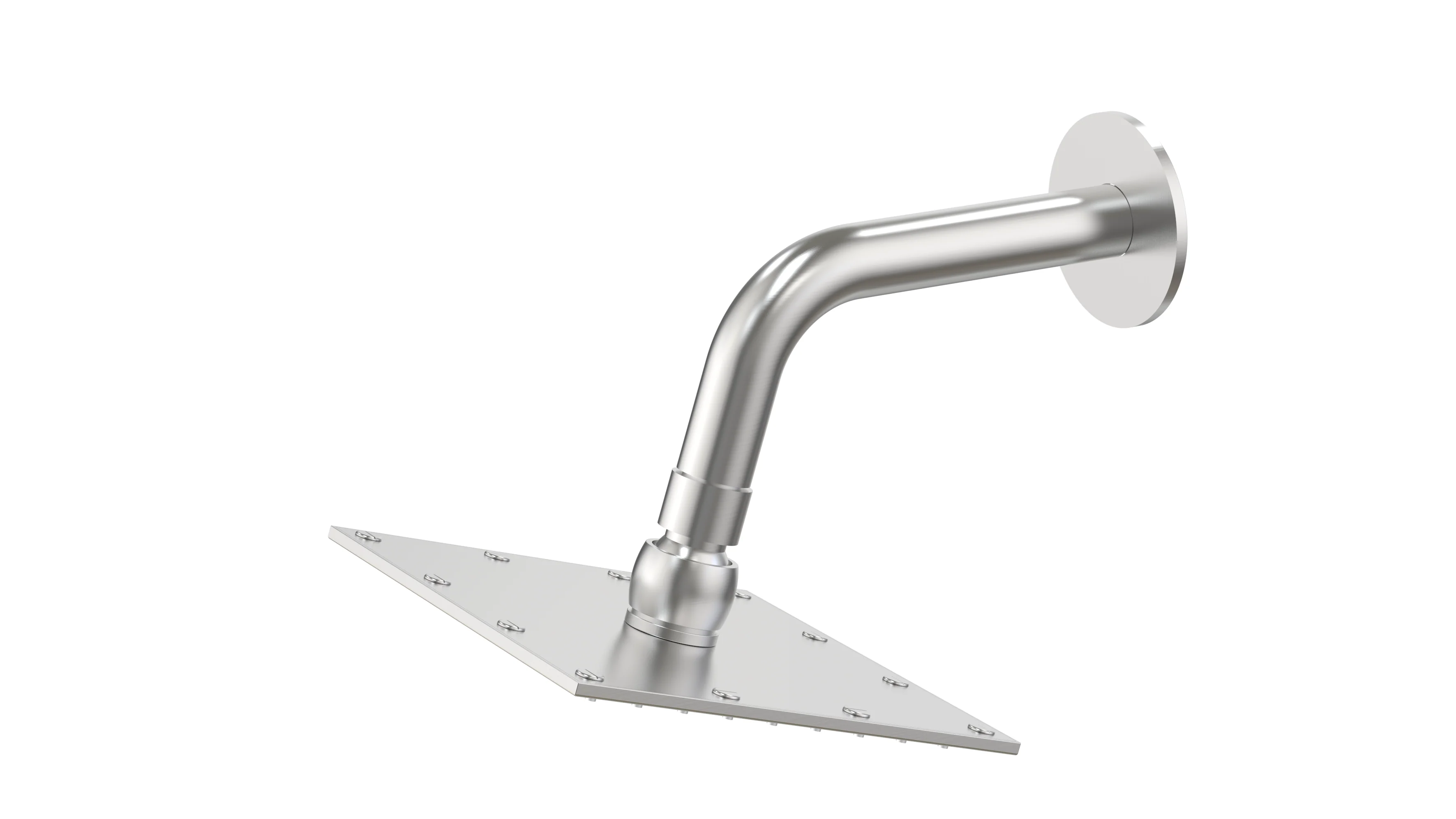 The durable brass and stainless steel regular shower head 8 inch high water pressure 9 inch wall mount arm and flange - Image 8
