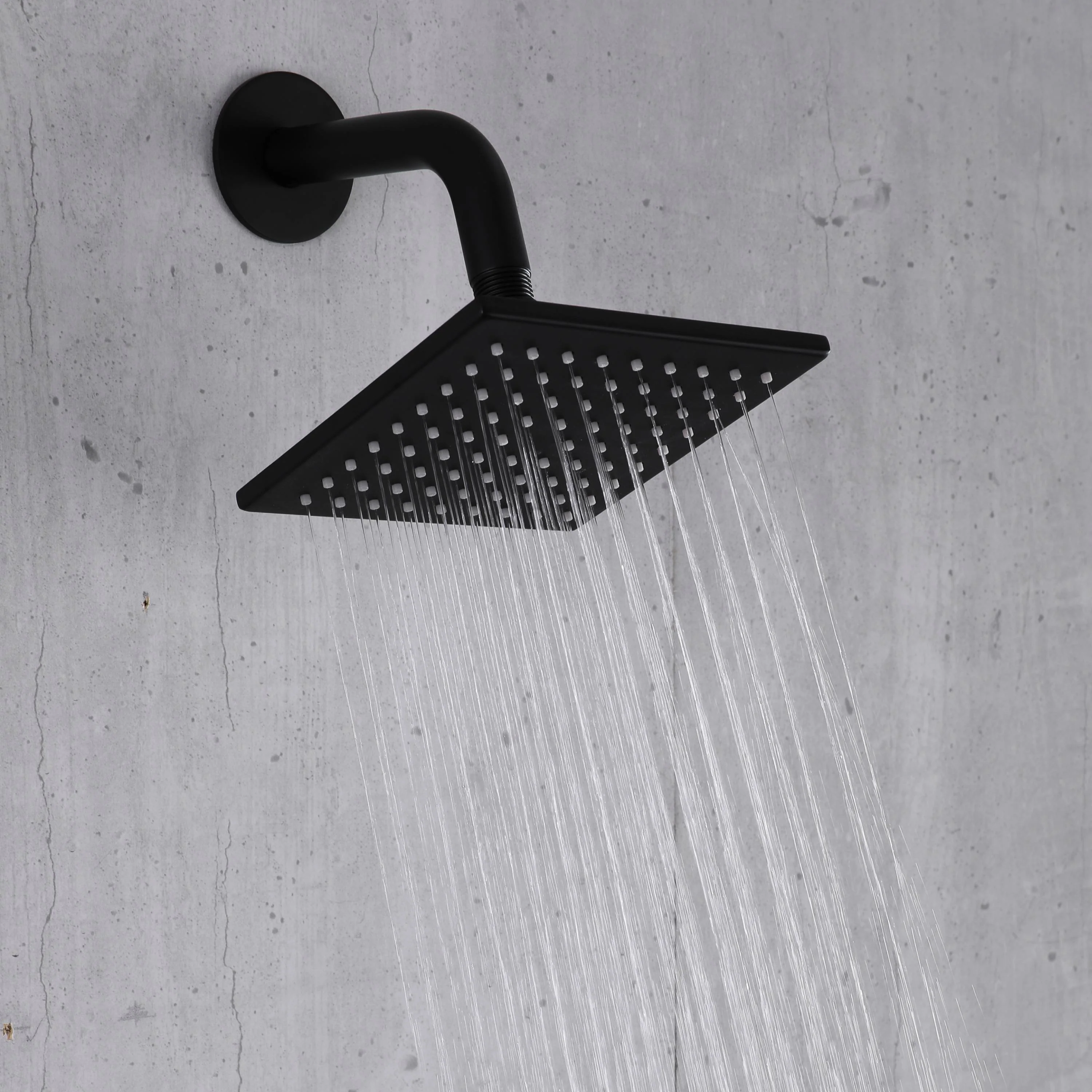 The durable brass and stainless steel regular shower head 8 inch high water pressure 9 inch wall mount arm and flange - Image 9